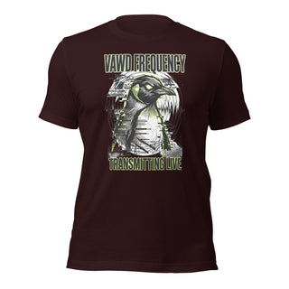 VAWD Frequency Penguin Graphic Unisex T-Shirt for Music Lovers