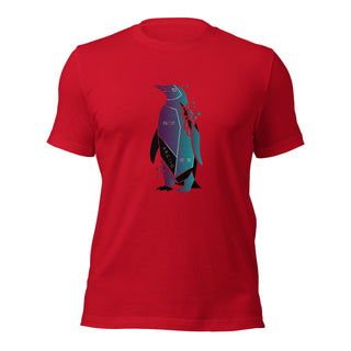 Prismatic Penguin Unisex T-shirt by VAWDesigns