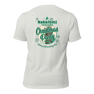 a white t - shirt with the words christmas party on it