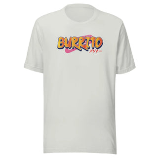 a white t - shirt with the word burrito printed on it