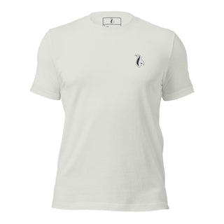 a white t - shirt with a small penguin on the chest