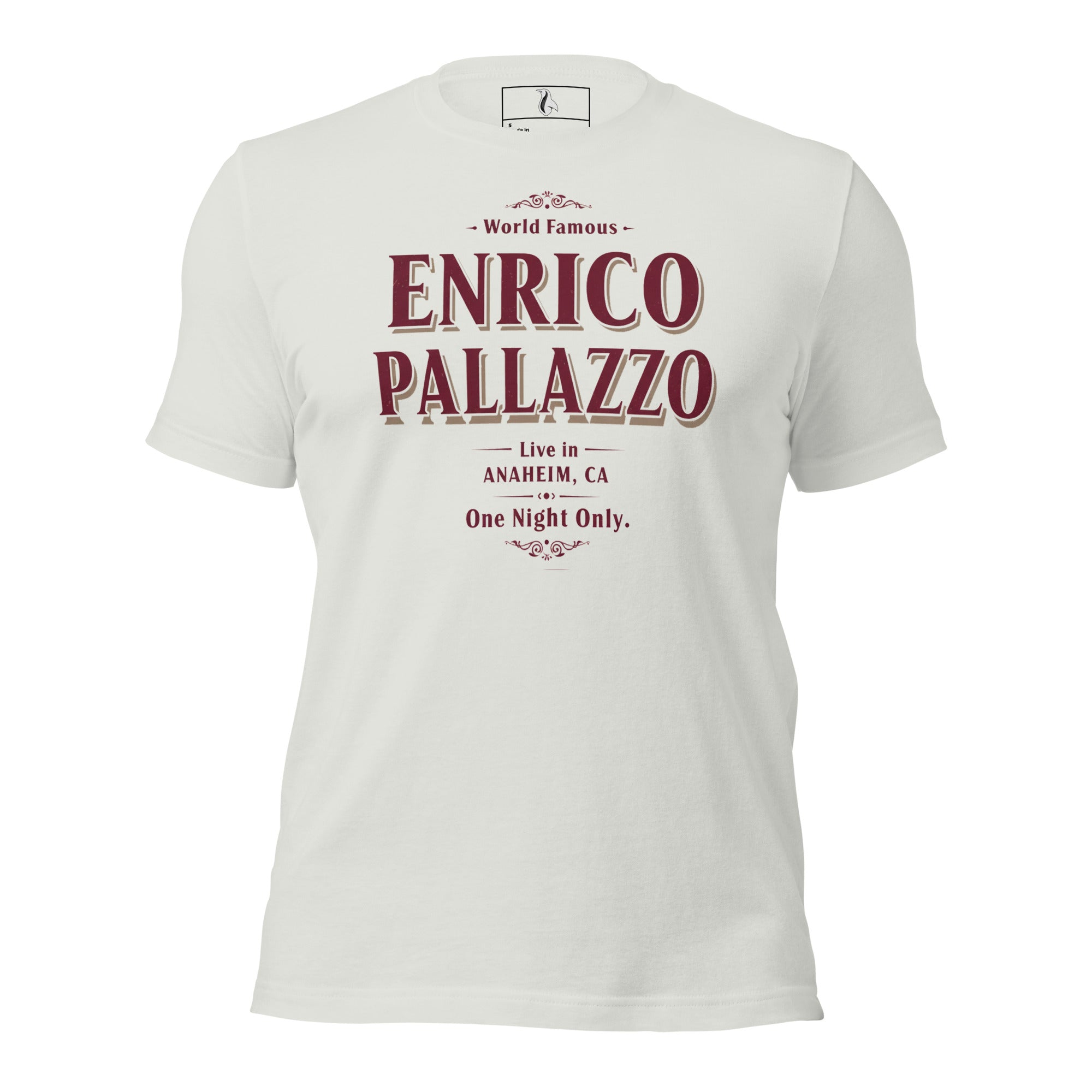 World Famous Enrico Pallazzo T-Shirt – Funny The Naked Gun Movie Inspired Graphic Tee