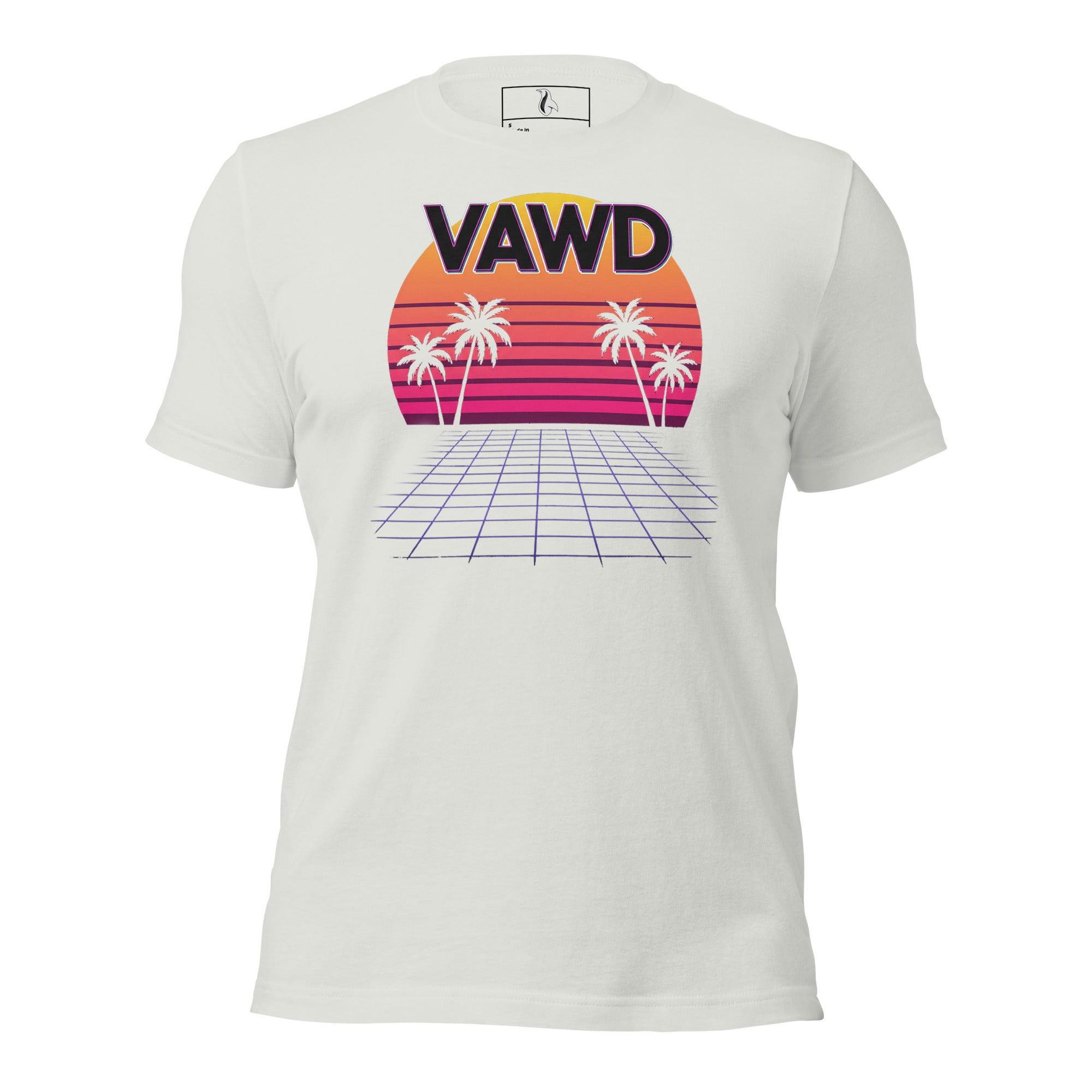 VAWDesigns Retro Sunset Grid Unisex t-shirt