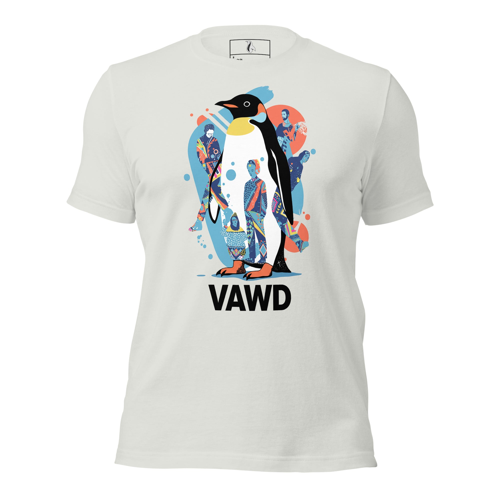 VAWD Psychedelic Penguin Tee – Colorful Indie Rock Inspired Graphic T-Shirt
