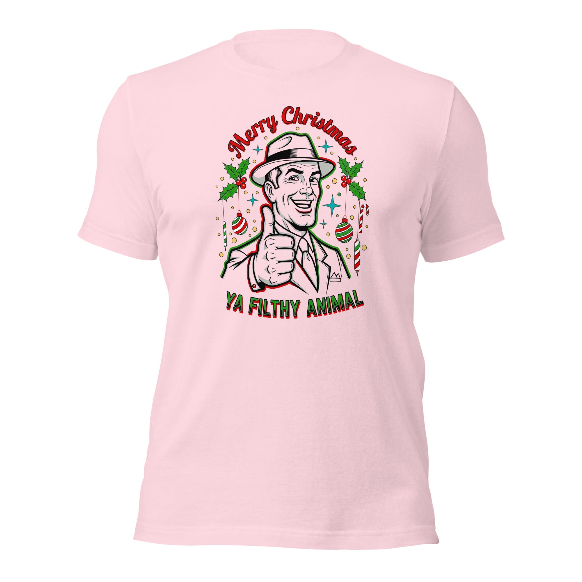Merry Christmas Ya Filthy Animal – Retro Mobster Christmas Unisex t-shirt