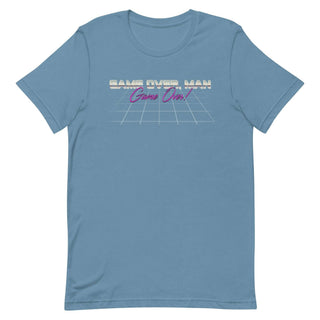 a blue t - shirt with the words real living man on it