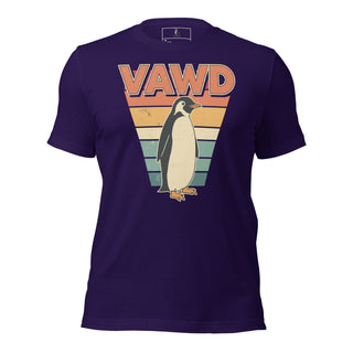 Retro Sunset Penguin Tee – Vintage 70s-Inspired Graphic T-Shirt