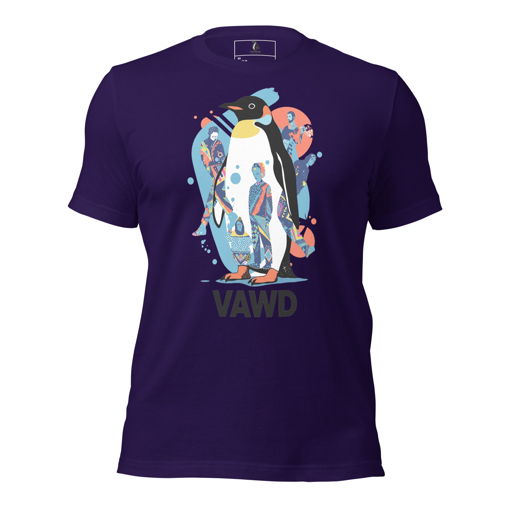 VAWD Psychedelic Penguin Tee – Colorful Indie Rock Inspired Graphic T-Shirt
