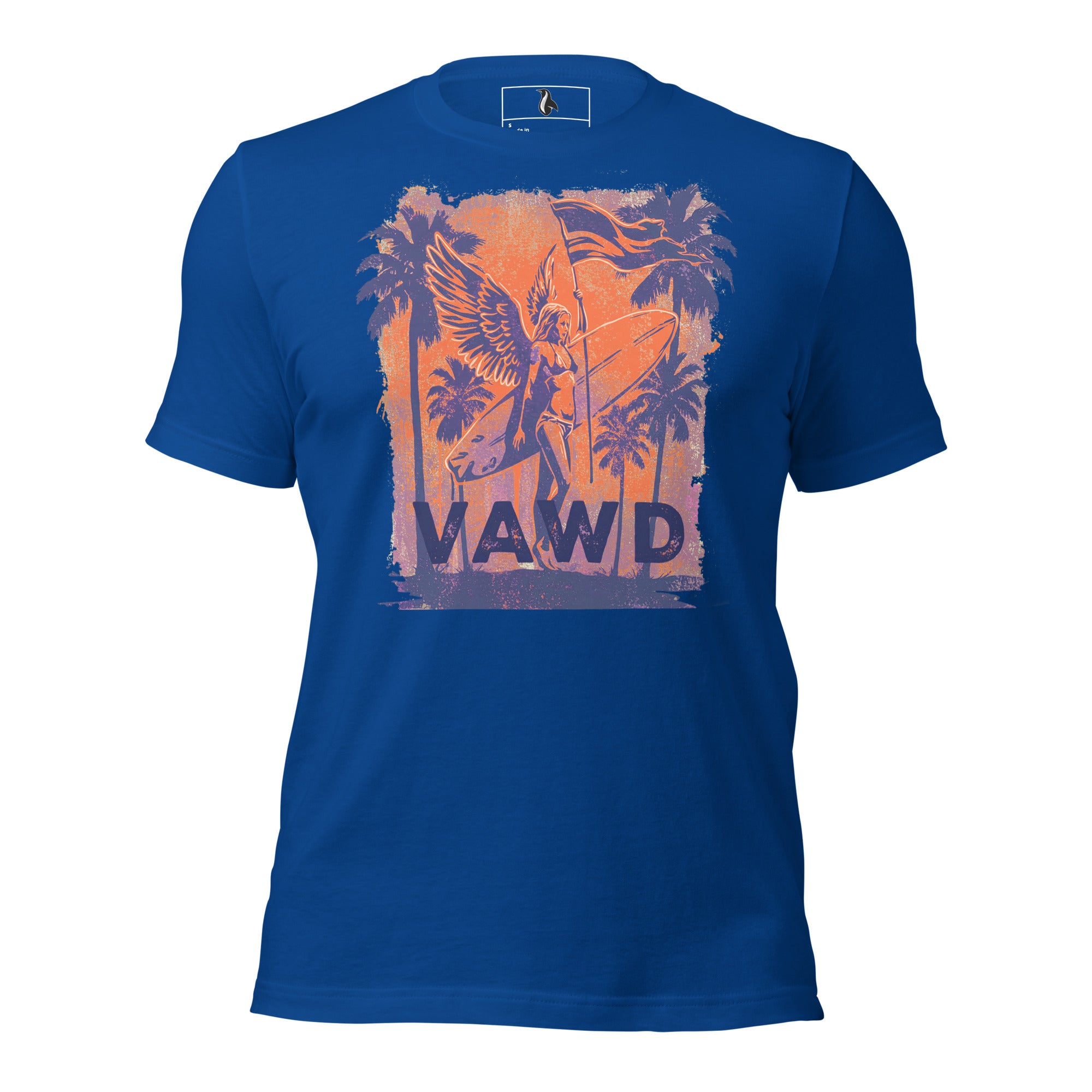 VAWD Vintage Rock & Roll Beach Tee – Retro Surf and Music-Inspired Unisex T-Shirt