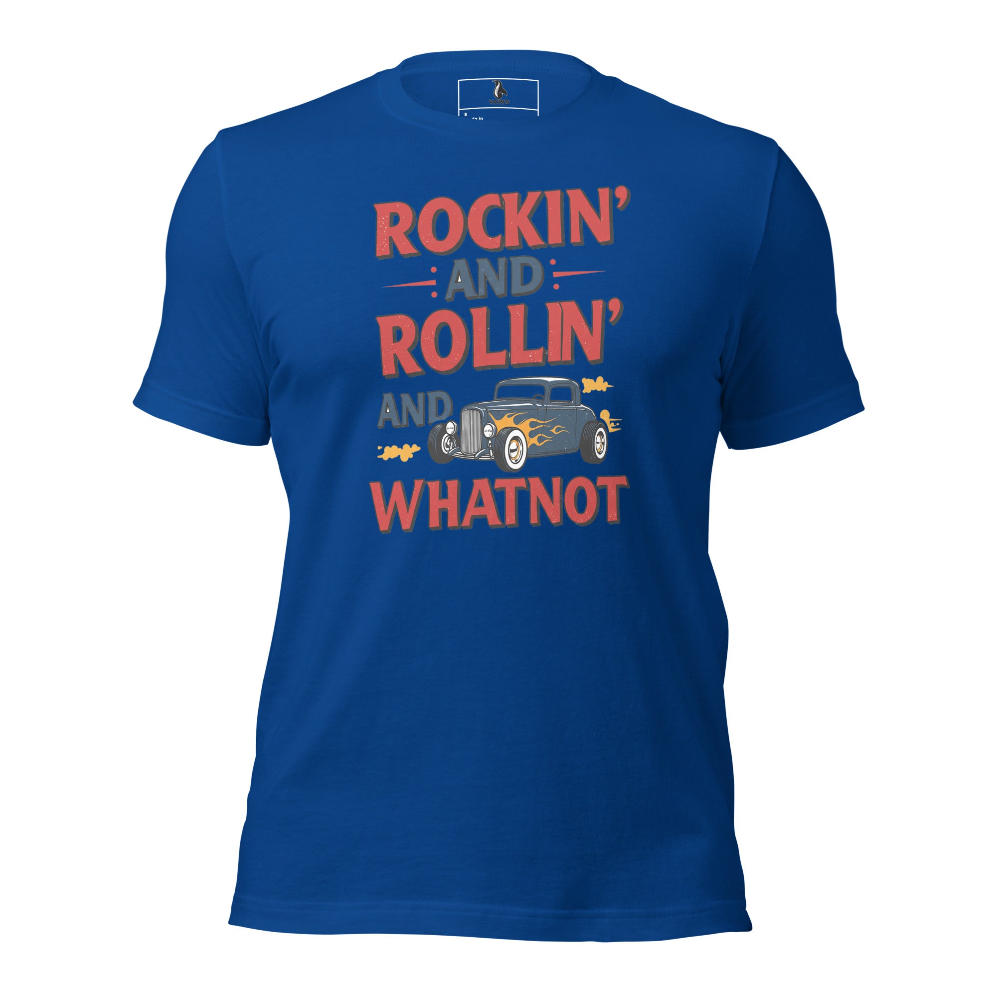 Rockin’ and Rollin’ and Whatnot Retro Car T-Shirt – 1960s Greaser Style Graphic Tee
