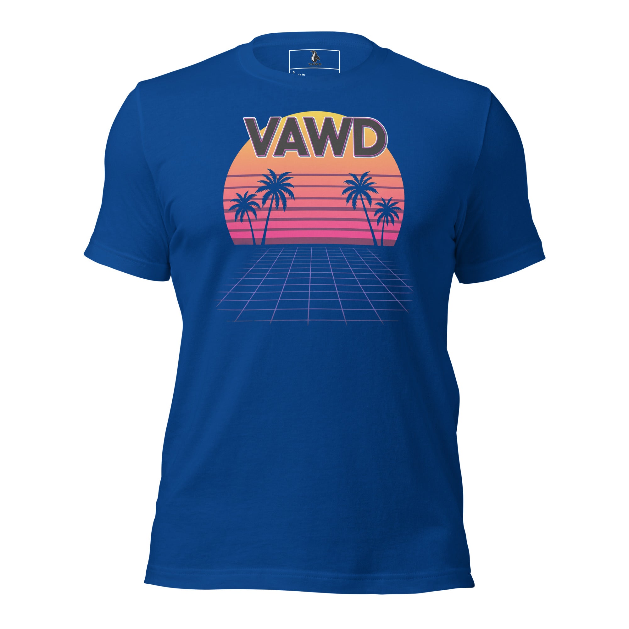 VAWDesigns Retro Sunset Grid Unisex t-shirt