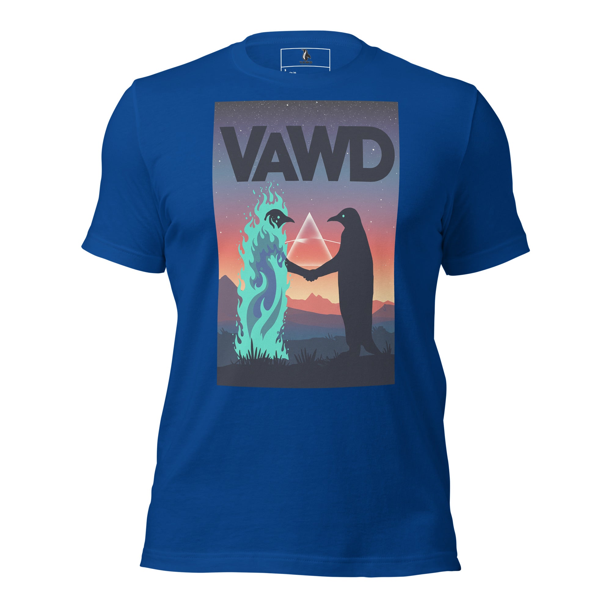 VAWD Surreal Handshake Graphic Tee – Classic Psychedelic Rock Inspired T-Shirt