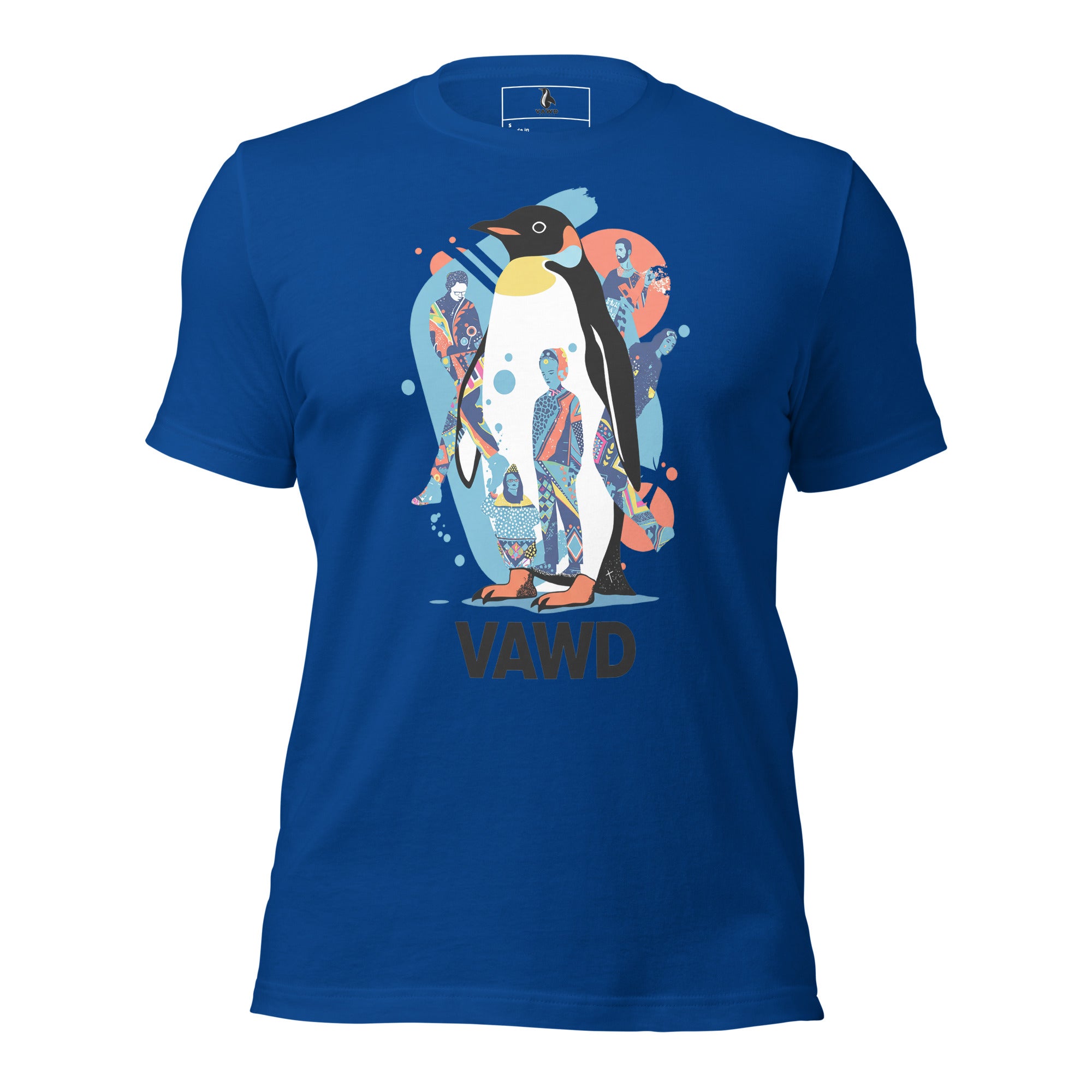 VAWD Psychedelic Penguin Tee – Colorful Indie Rock Inspired Graphic T-Shirt