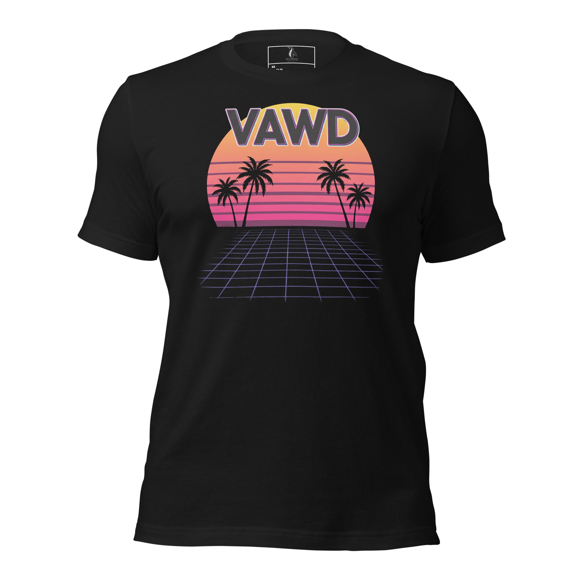 VAWDesigns Retro Sunset Grid Unisex t-shirt