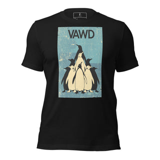 Penguin Flock Graphic Tee – Vintage Rock Poster Inspired T-Shirt