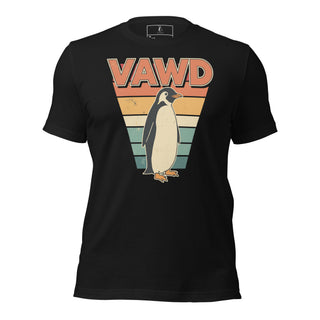 Retro Sunset Penguin Tee – Vintage 70s-Inspired Graphic T-Shirt