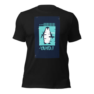 Glitch Penguin Unisex T-shirt with Digital Style