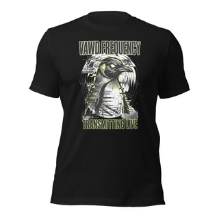 VAWD Frequency Penguin Graphic Unisex T-Shirt for Music Lovers