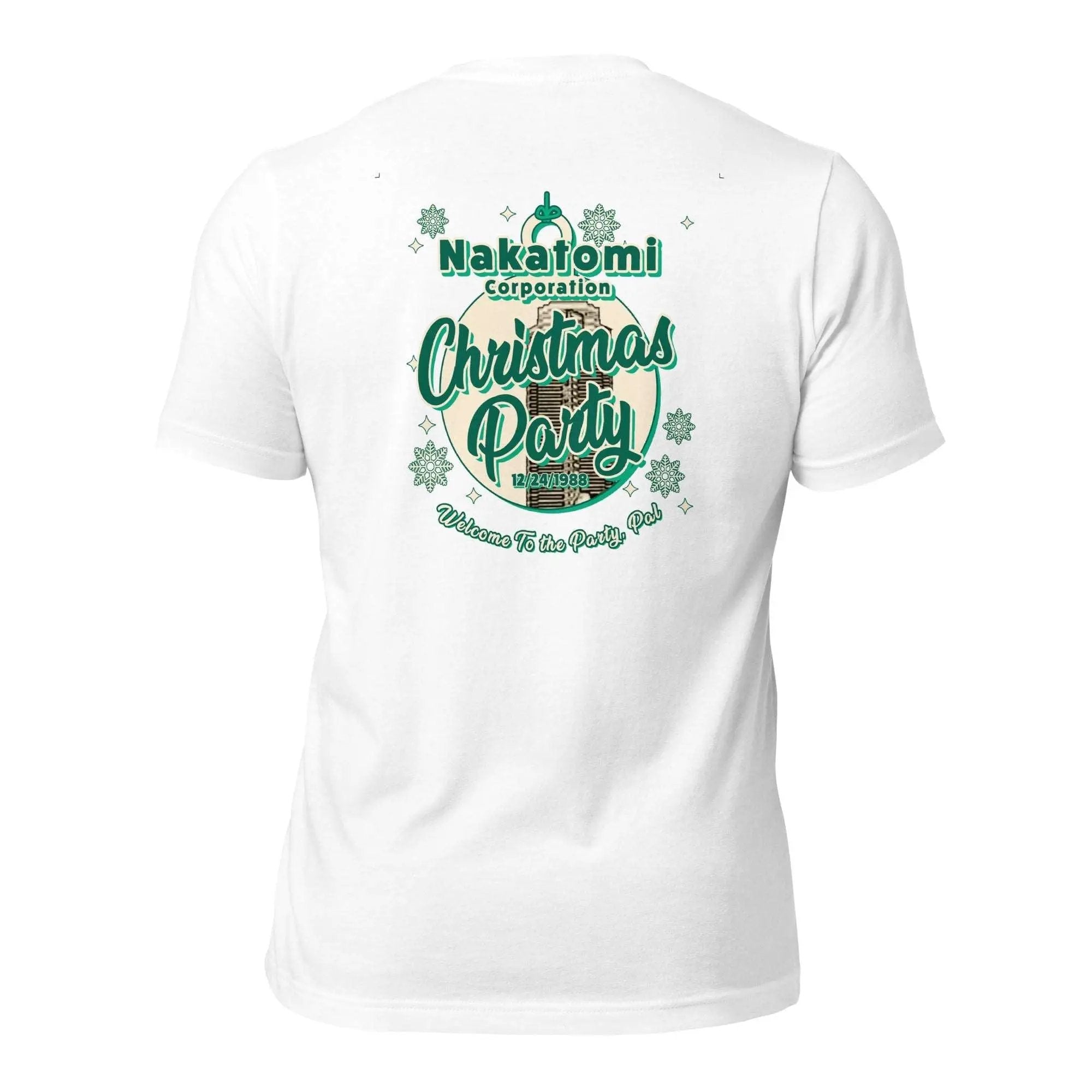 Nakatomi Christmas Party Unisex t-shirt (BACK)