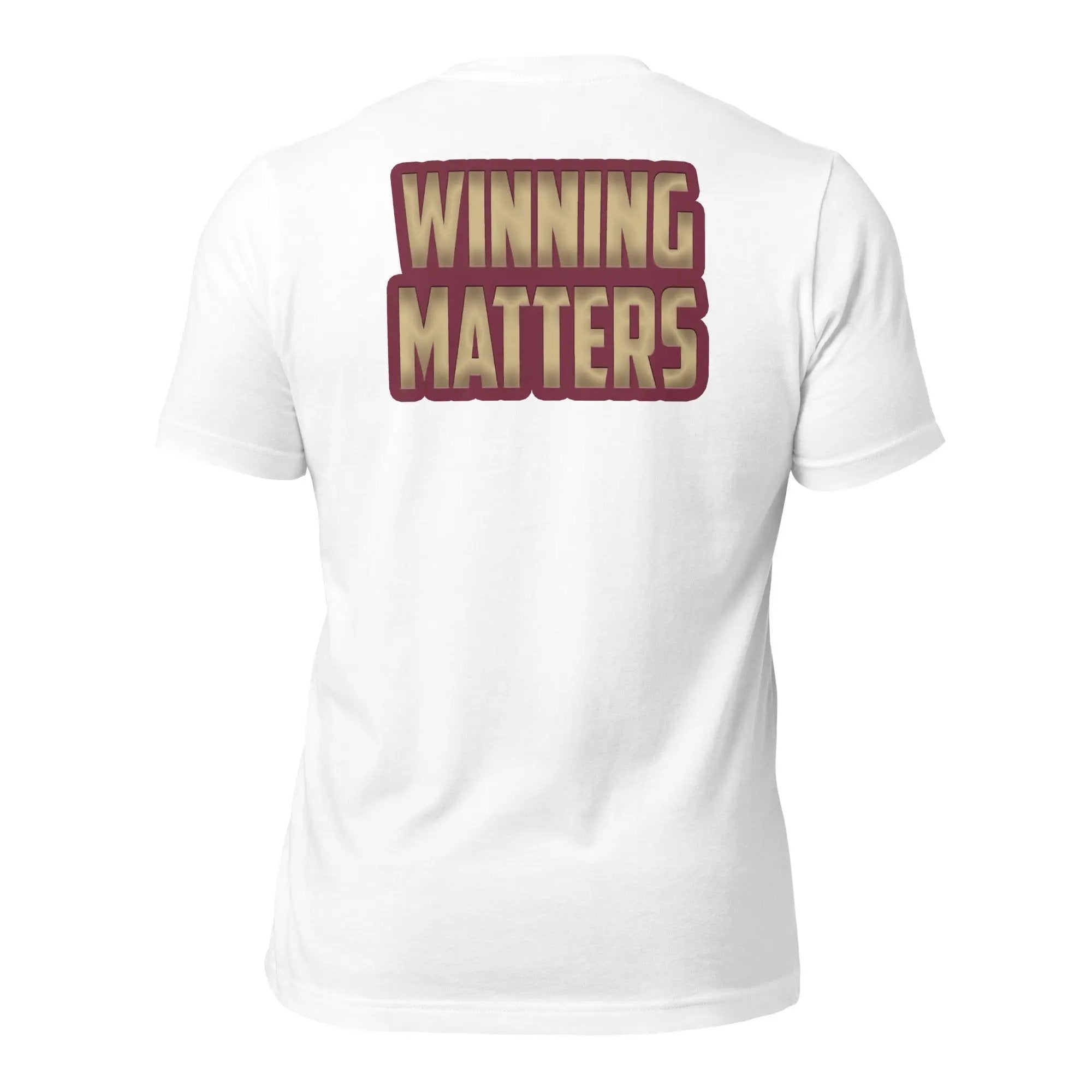 Winning matters Unisex t-shirt (BACK)