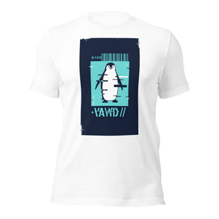 Glitch Penguin Unisex T-shirt with Digital Style
