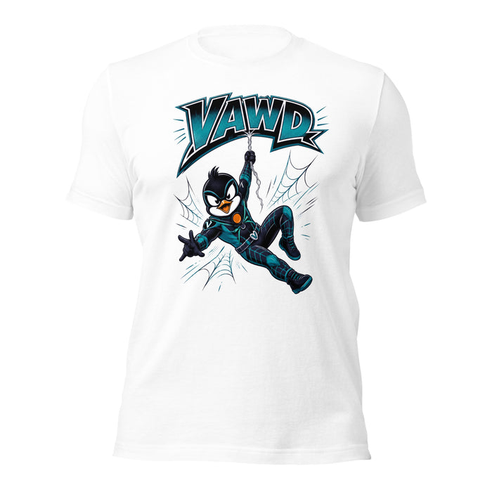 Web-Swinging Penguin Design Unisex T-Shirt for All Ages