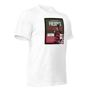 a white t - shirt with a picture of a man on it
