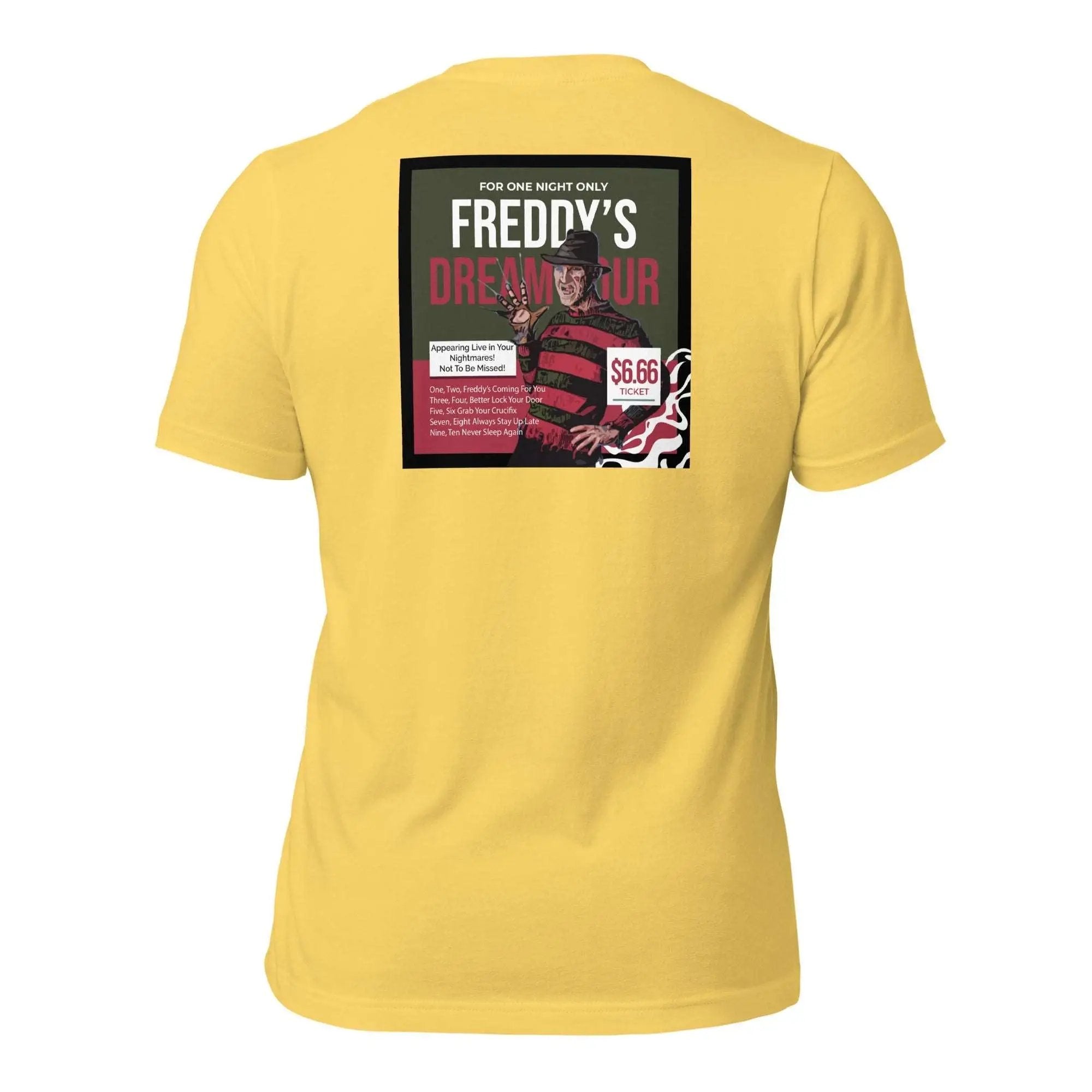 Freddy's Dream Tour Unisex t-shirt (Back)