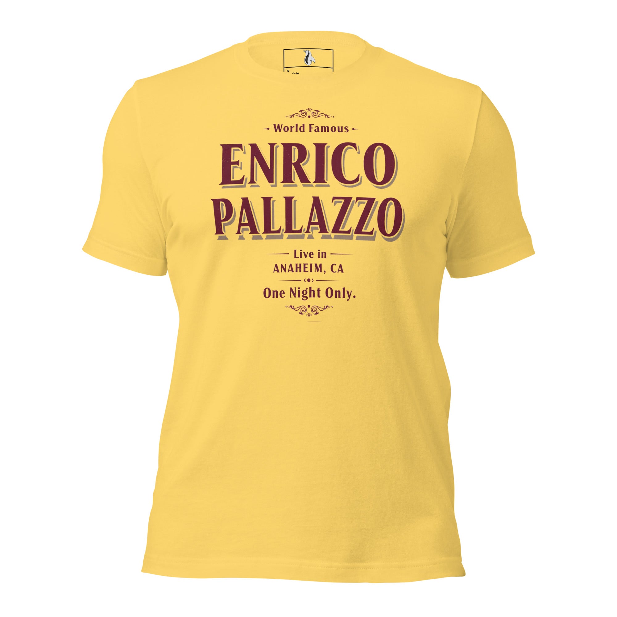 World Famous Enrico Pallazzo T-Shirt – Funny The Naked Gun Movie Inspired Graphic Tee