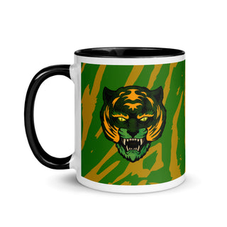 MOTU Inspired Green and Orange Tiger Mug with Color Inside