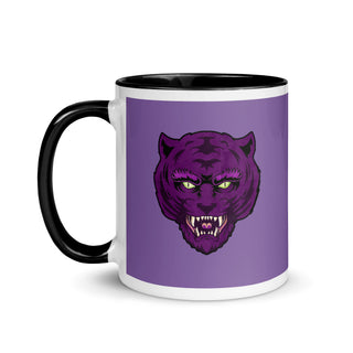 MOTU inspired Purple and Black Tiger Mug with Color Inside