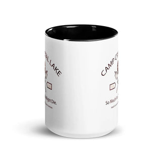 a black and white coffee mug on a white background
