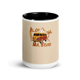 a coffee mug with the words aloh ma hand on it