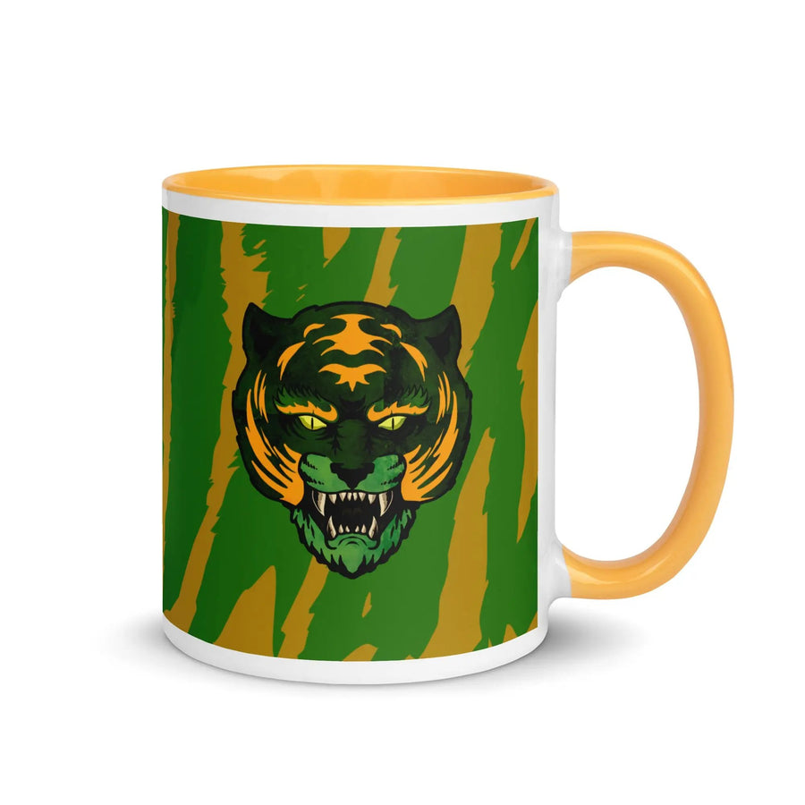 MOTU Inspired Green and Orange Tiger Mug with Color Inside
