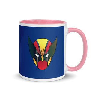 a mug with an image of a demon on it