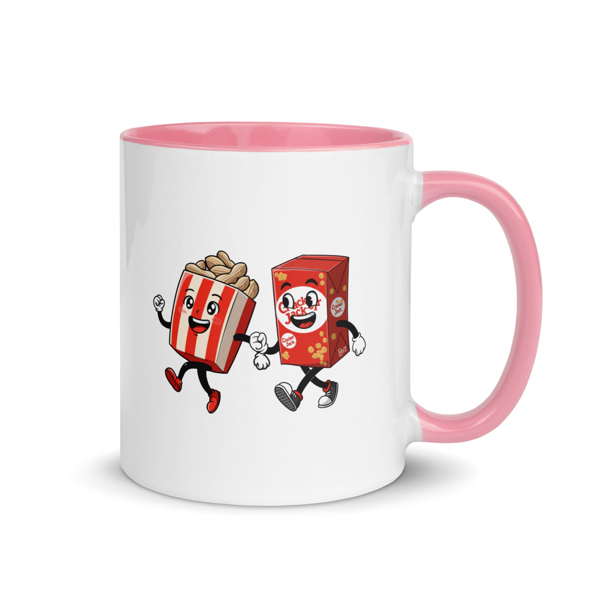 Peanuts and Cracker Jack Mug with Color Inside