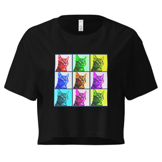 Warhol Cats Women’s crop top