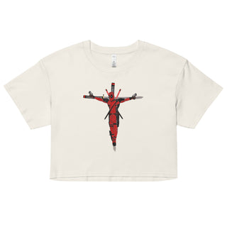 a white t - shirt with a picture of jesus on it