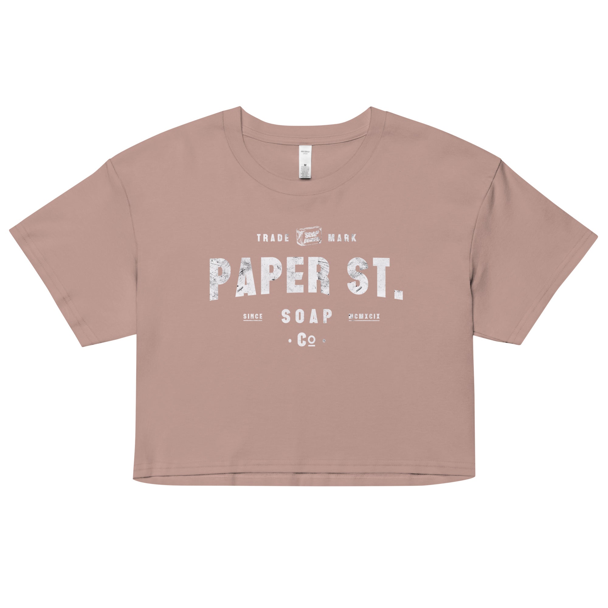 a black t - shirt that says paper st soap