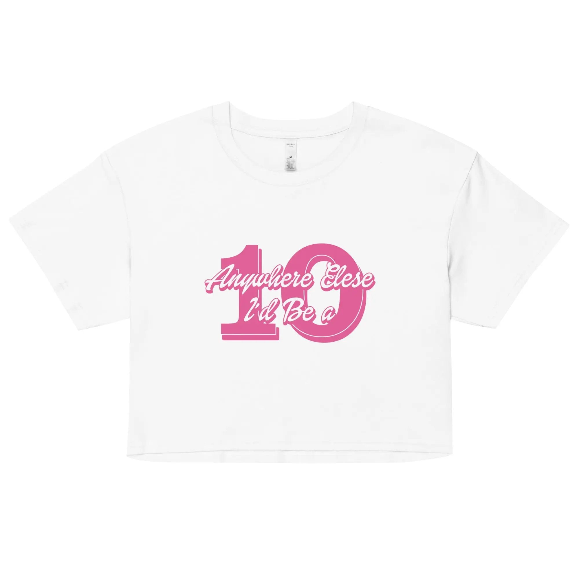 a pink t - shirt with the number ten on it