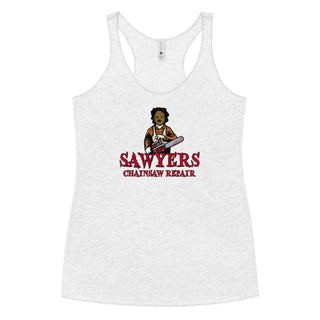 Sawyers Chainsaw Repair Women's Racerback Tank