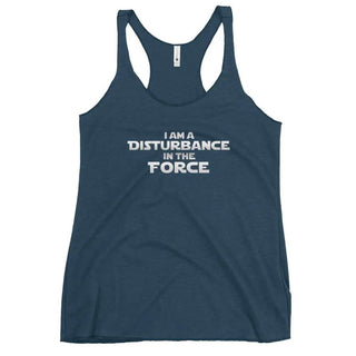 a women's tank top that says i am a distance in the force