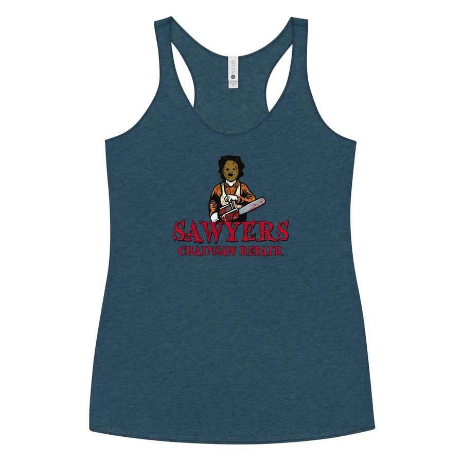 Sawyers Chainsaw Repair Women's Racerback Tank
