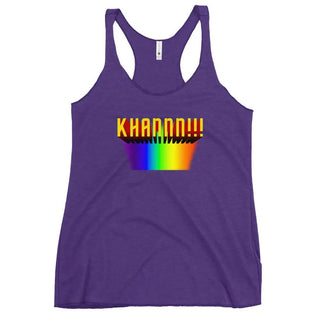 a women's tank top with a rainbow in the middle