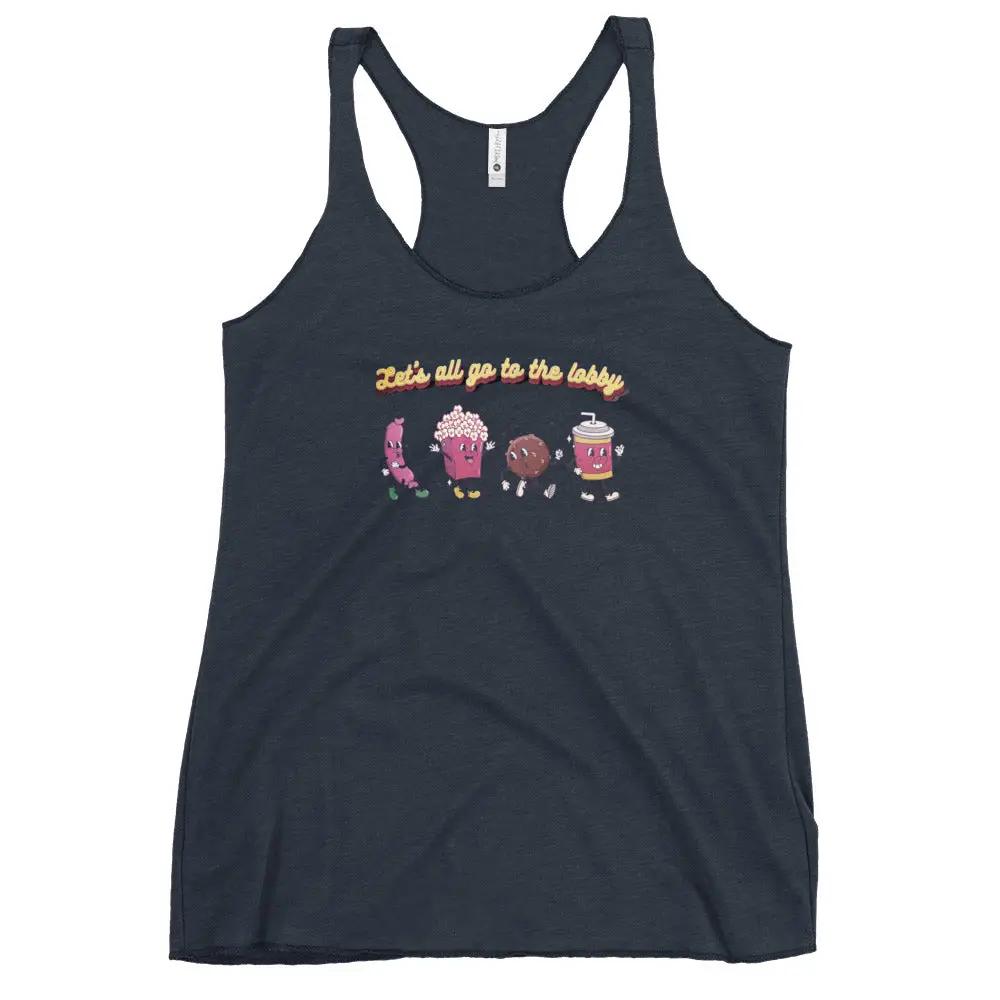 a women's tank top with a cartoon character on it