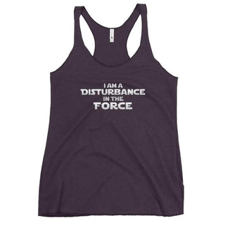 a women's tank top that says i am a distance in the force