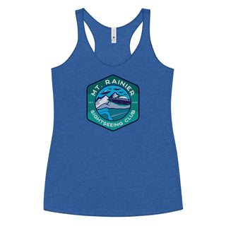 a women's tank top with the logo of a mountain