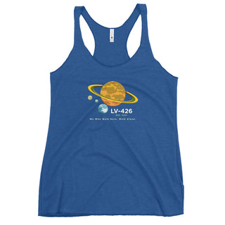 a women's tank top with the nasa logo on it