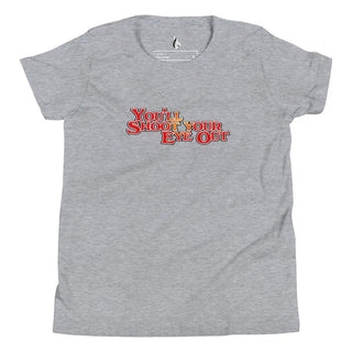 a grey t - shirt with the words you'll shoot your emo out