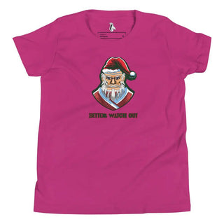 a pink shirt with a santa clause on it